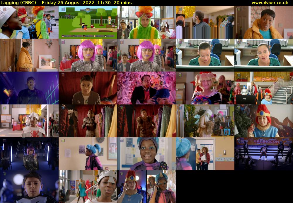 Lagging (CBBC) Friday 26 August 2022 11:30 - 11:50