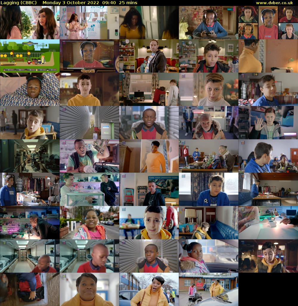 Lagging (CBBC) Monday 3 October 2022 09:40 - 10:05