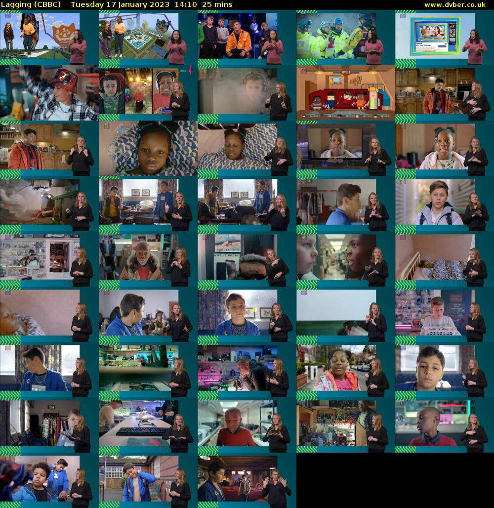 Lagging (CBBC) Tuesday 17 January 2023 14:10 - 14:35