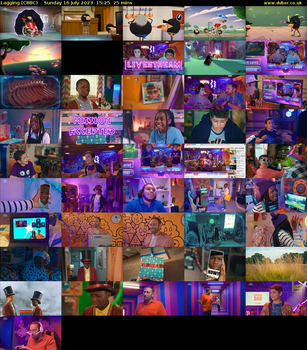 Lagging (CBBC) Sunday 16 July 2023 15:25 - 15:50