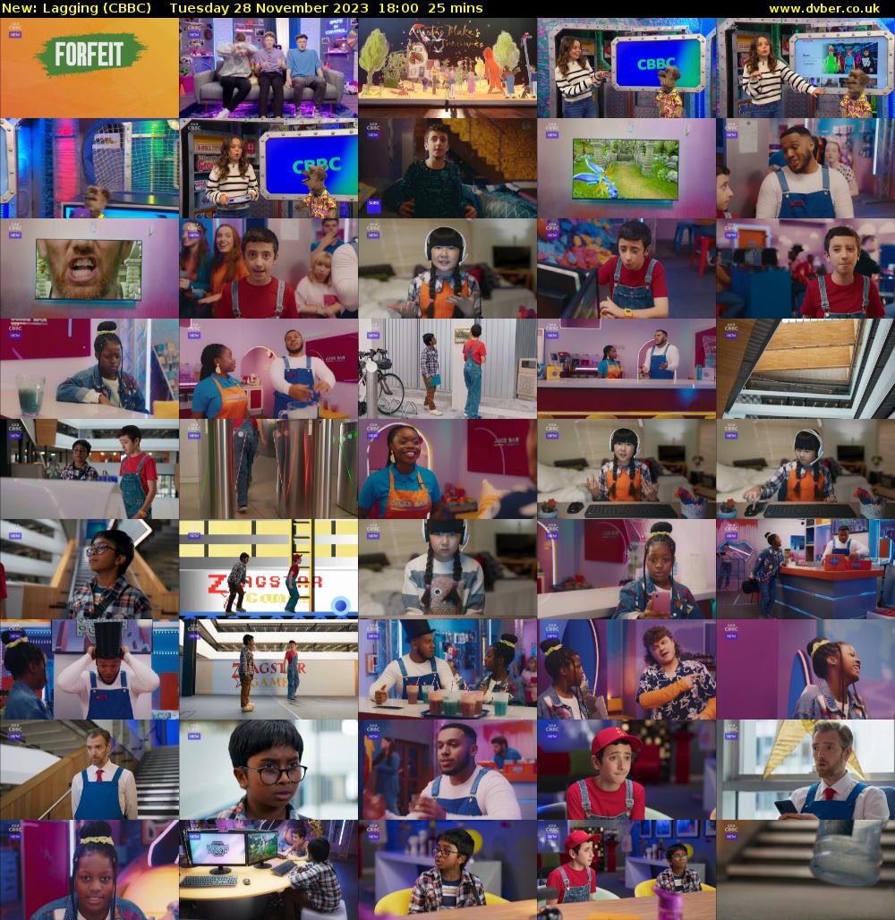 Lagging (CBBC) Tuesday 28 November 2023 18:00 - 18:25