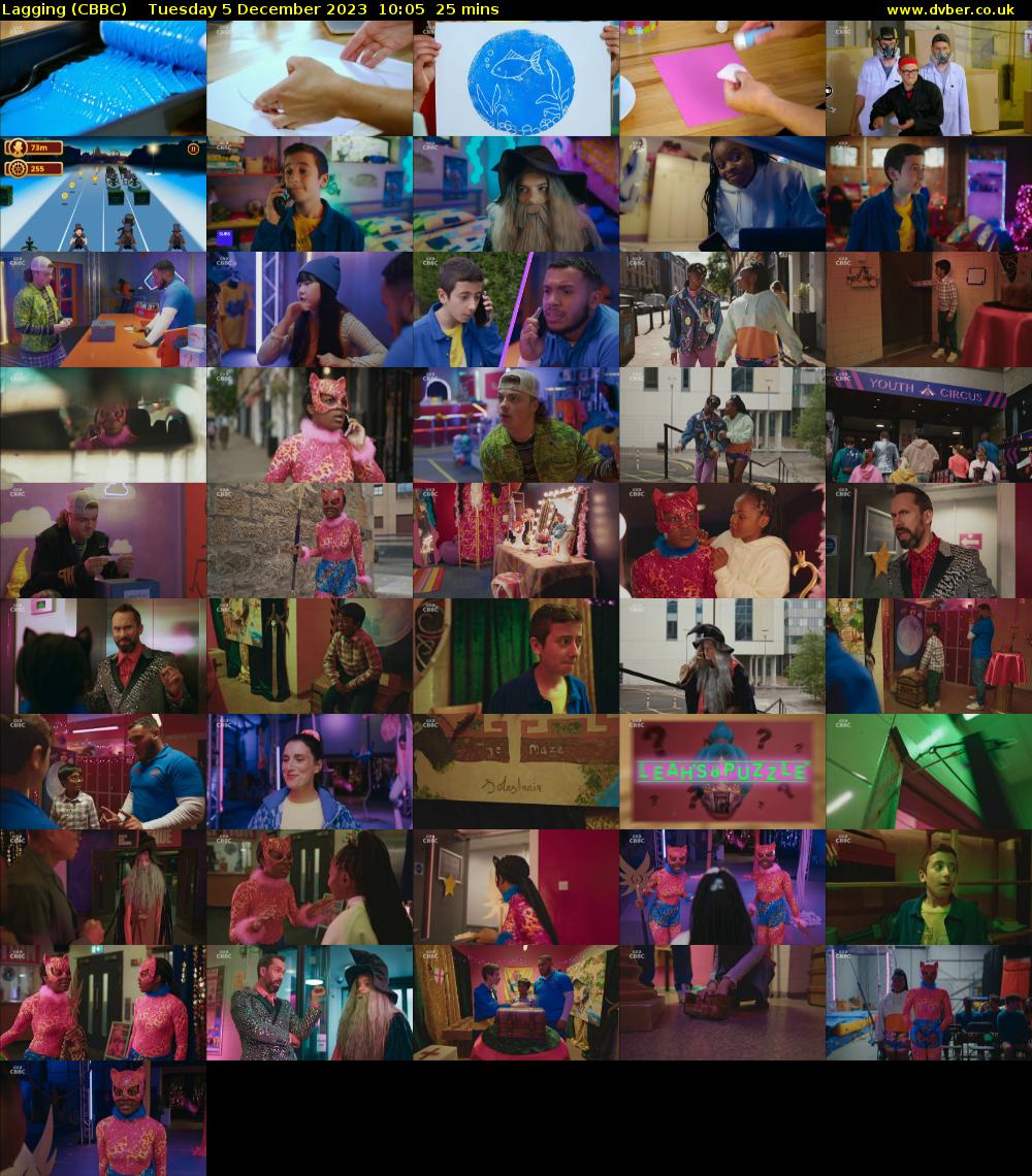 Lagging (CBBC) Tuesday 5 December 2023 10:05 - 10:30