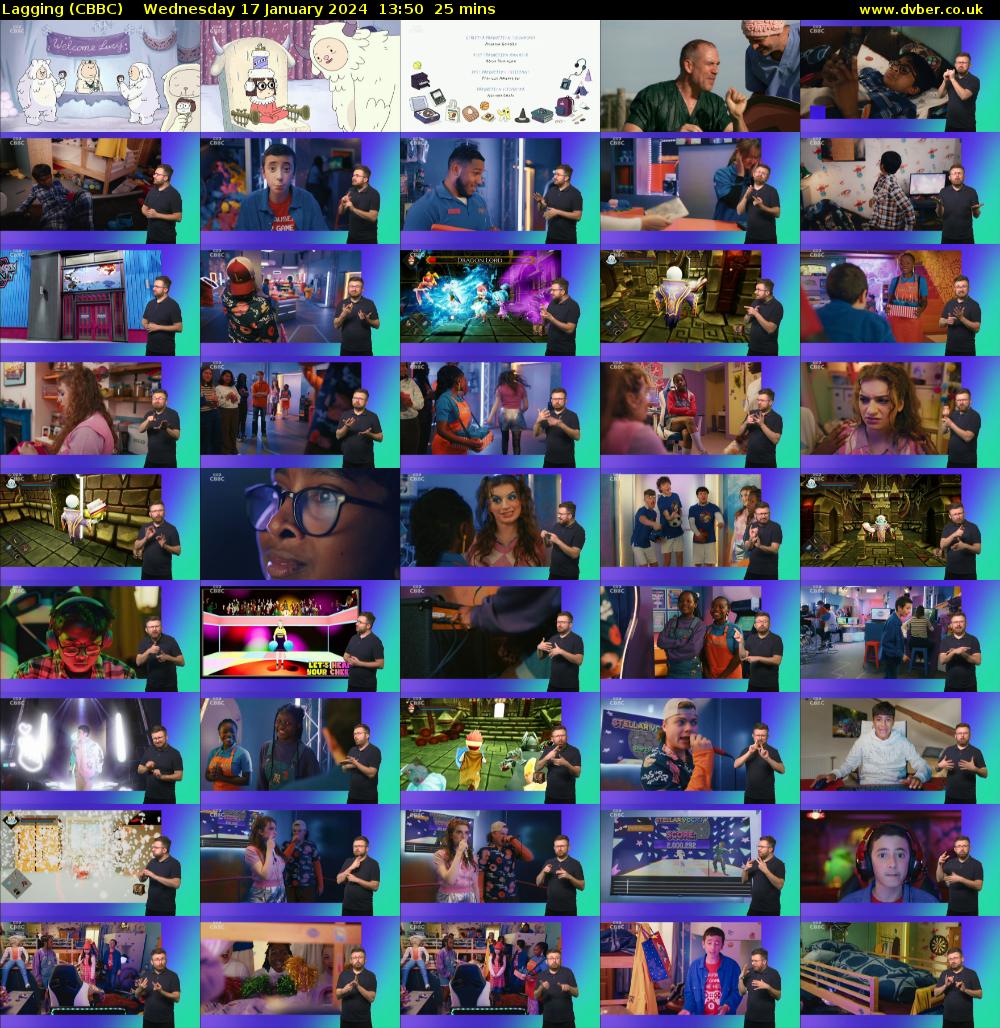 Lagging (CBBC) Wednesday 17 January 2024 13:50 - 14:15