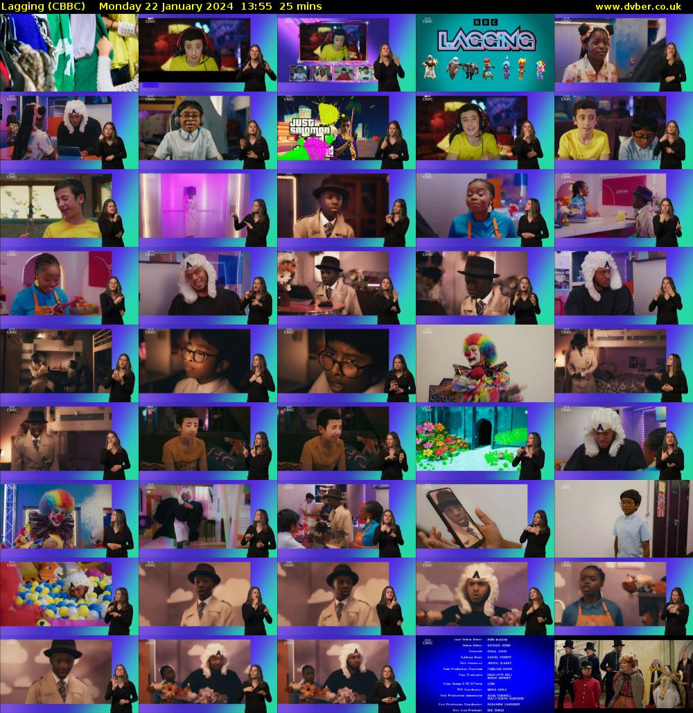 Lagging (CBBC) Monday 22 January 2024 13:55 - 14:20