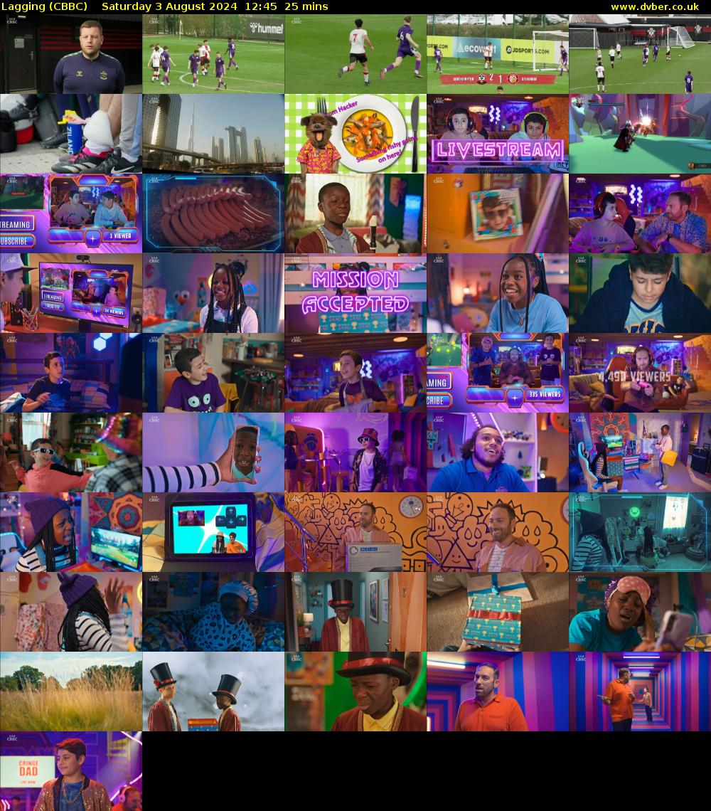 Lagging (CBBC) Saturday 3 August 2024 12:45 - 13:10