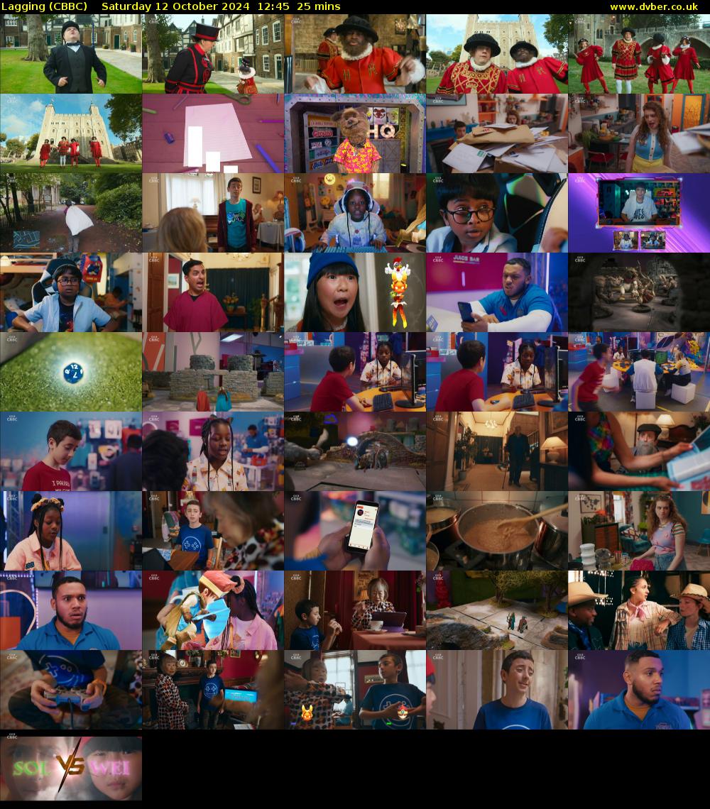 Lagging (CBBC) Saturday 12 October 2024 12:45 - 13:10