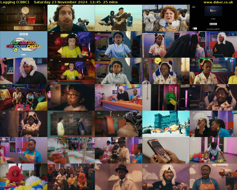 Lagging (CBBC) Saturday 23 November 2024 12:45 - 13:10
