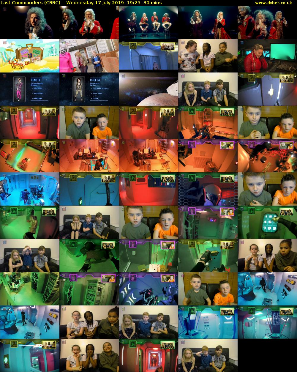 Last Commanders (CBBC) Wednesday 17 July 2019 19:25 - 19:55