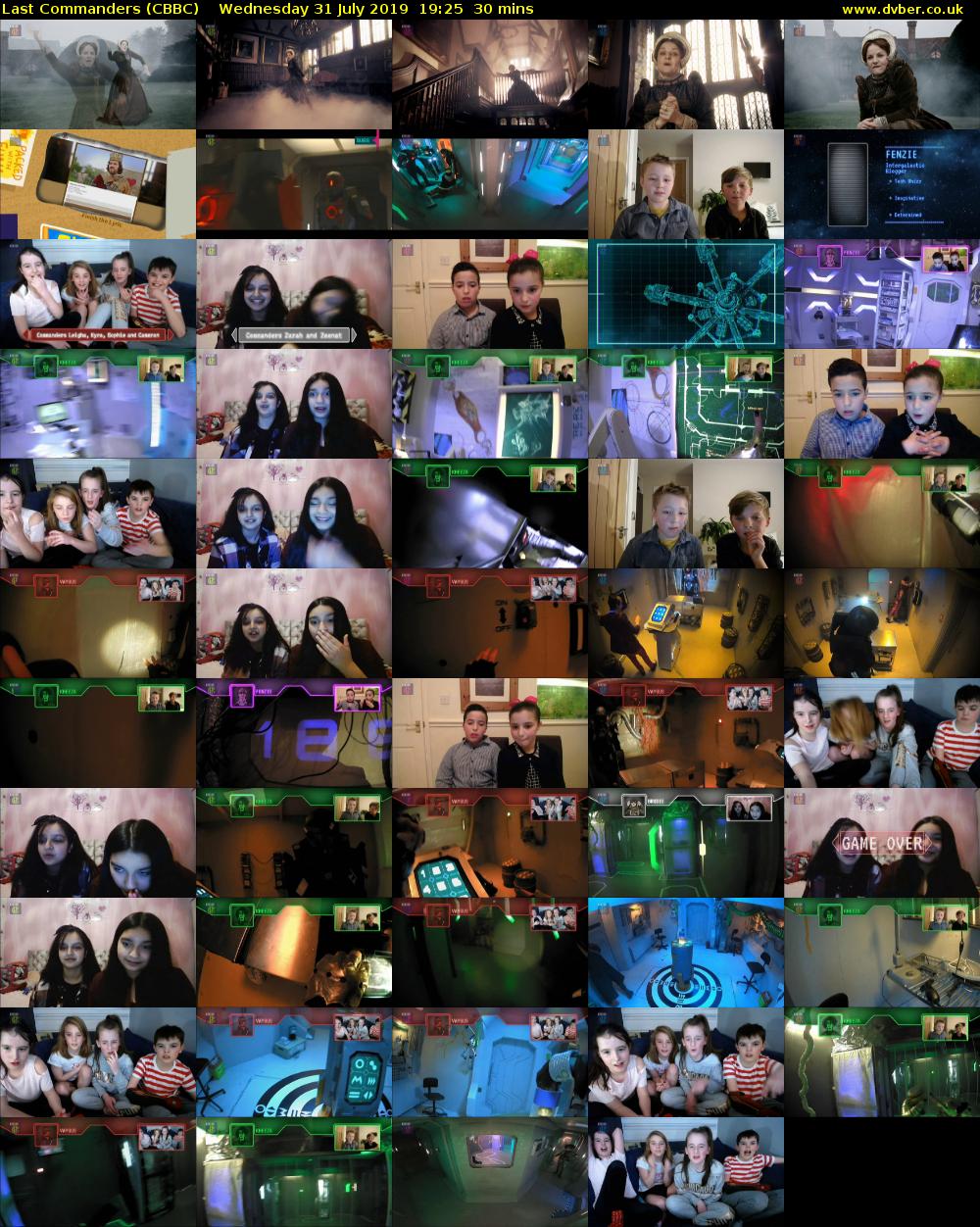 Last Commanders (CBBC) Wednesday 31 July 2019 19:25 - 19:55