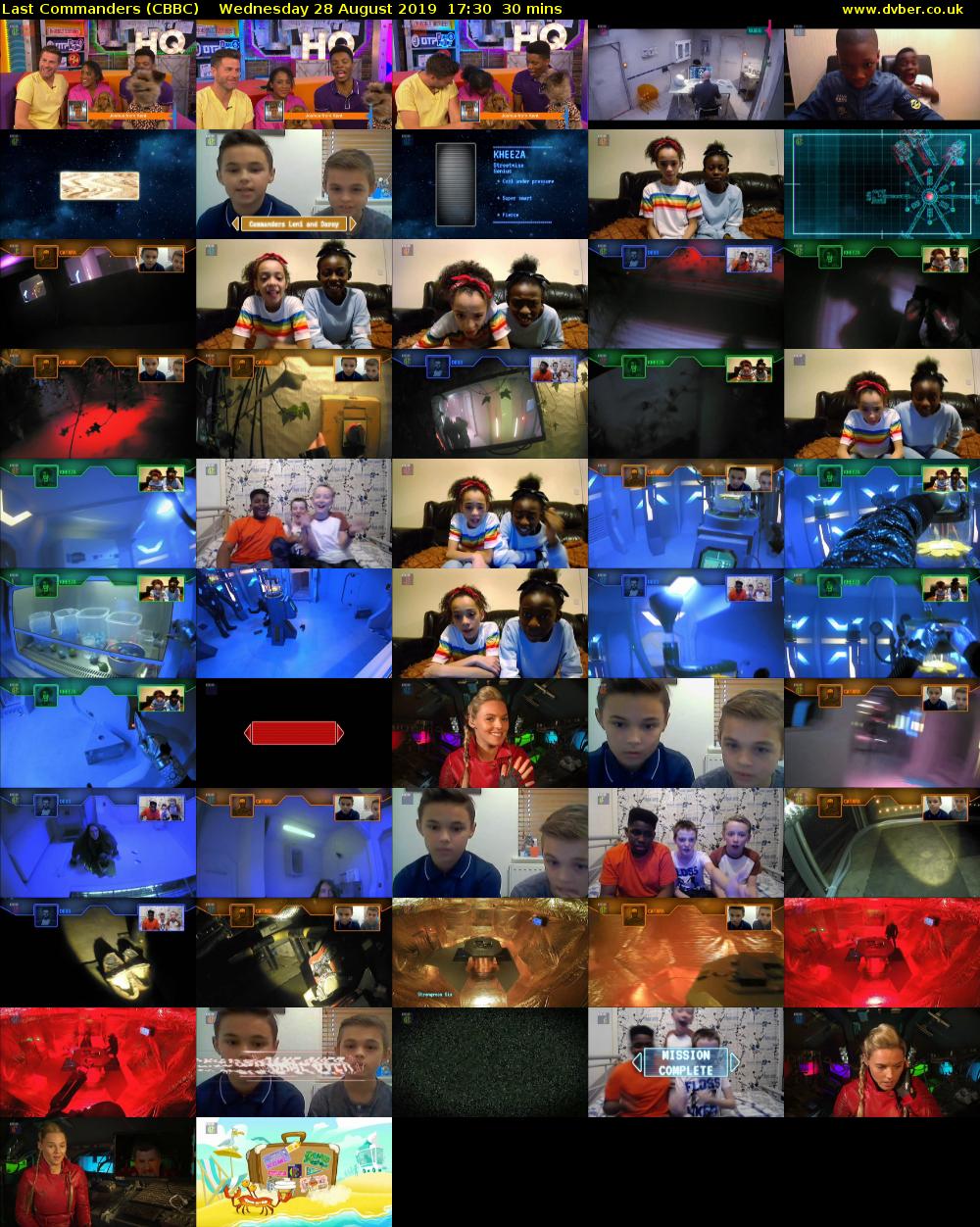 Last Commanders (CBBC) Wednesday 28 August 2019 17:30 - 18:00