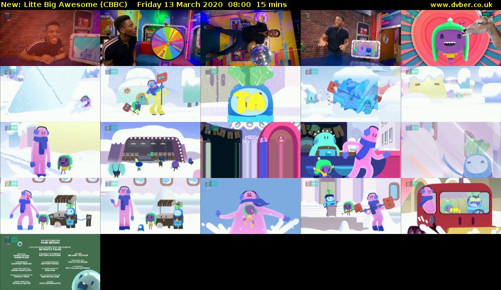 Litte Big Awesome (CBBC) Friday 13 March 2020 08:00 - 08:15