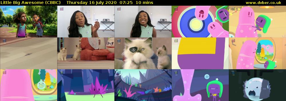 Little Big Awesome (CBBC) Thursday 16 July 2020 07:25 - 07:35