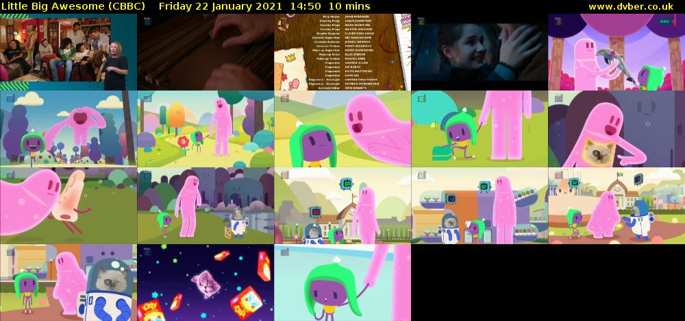 Little Big Awesome (CBBC) Friday 22 January 2021 14:50 - 15:00