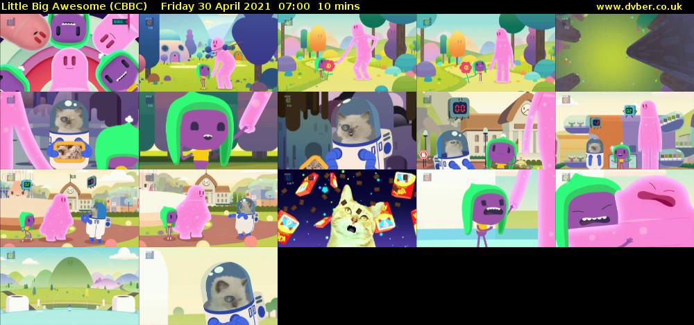 Little Big Awesome (CBBC) Friday 30 April 2021 07:00 - 07:10