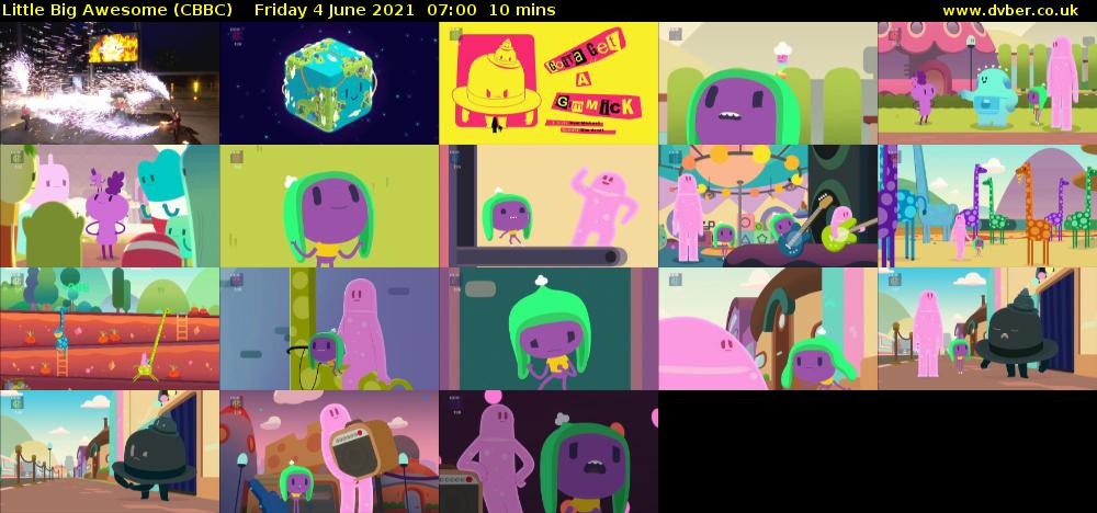 Little Big Awesome (CBBC) Friday 4 June 2021 07:00 - 07:10