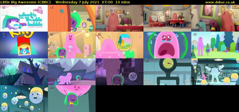 Little Big Awesome (CBBC) Wednesday 7 July 2021 07:00 - 07:10
