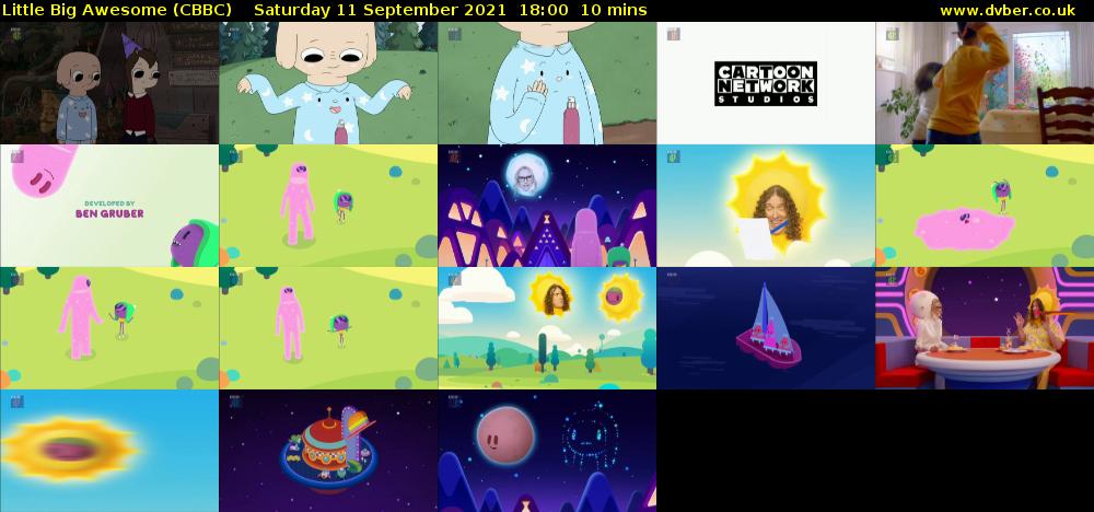 Little Big Awesome (CBBC) Saturday 11 September 2021 18:00 - 18:10