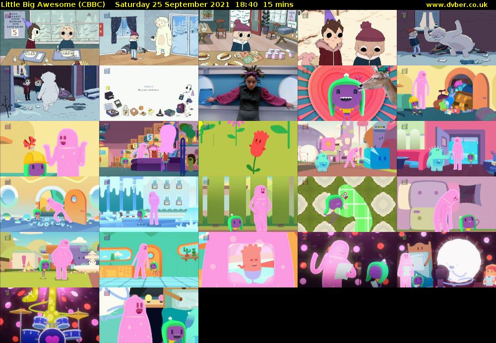 Little Big Awesome (CBBC) Saturday 25 September 2021 18:40 - 18:55