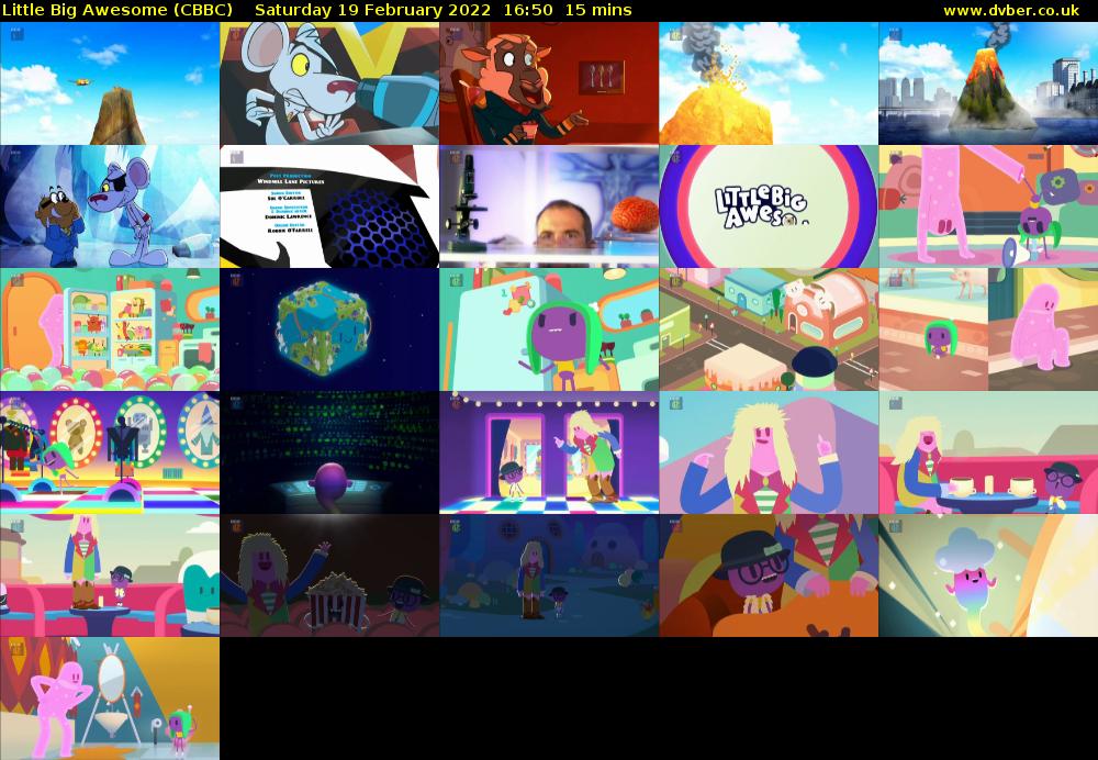 Little Big Awesome (CBBC) Saturday 19 February 2022 16:50 - 17:05