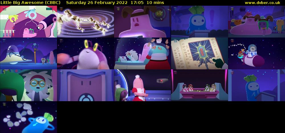 Little Big Awesome (CBBC) Saturday 26 February 2022 17:05 - 17:15