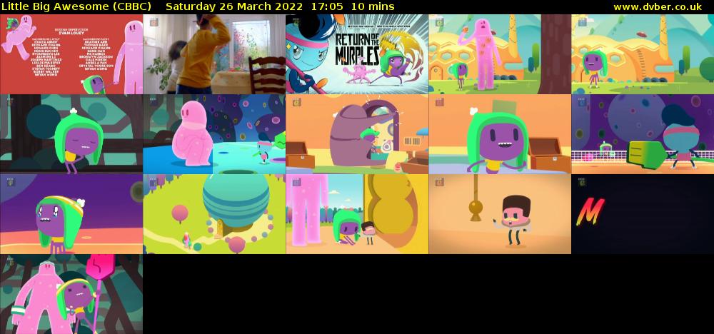 Little Big Awesome (CBBC) Saturday 26 March 2022 17:05 - 17:15