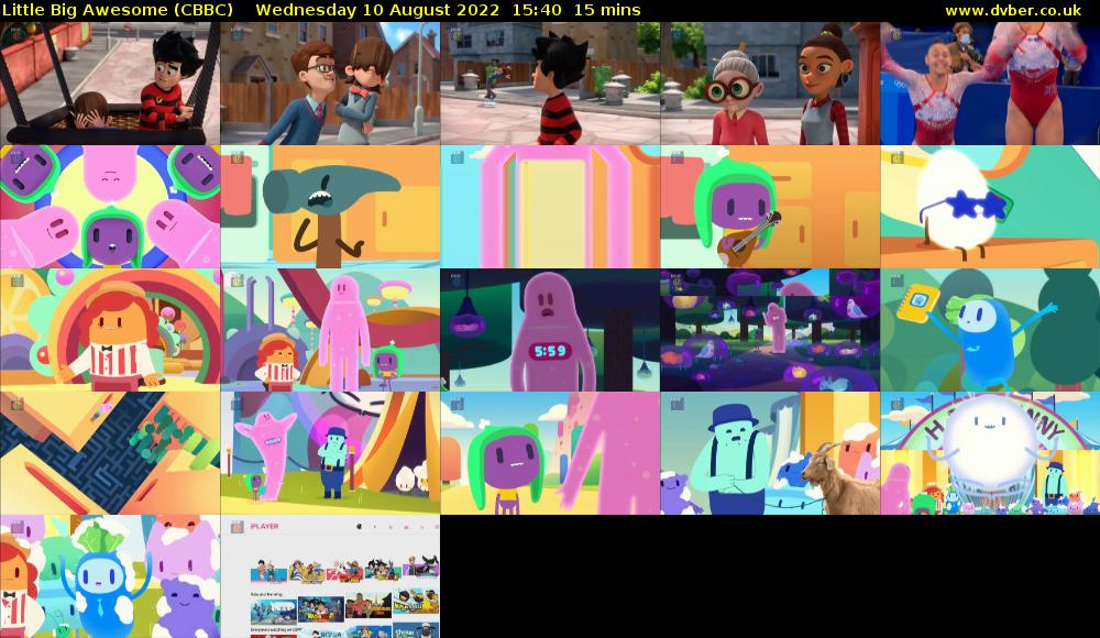 Little Big Awesome (CBBC) Wednesday 10 August 2022 15:40 - 15:55