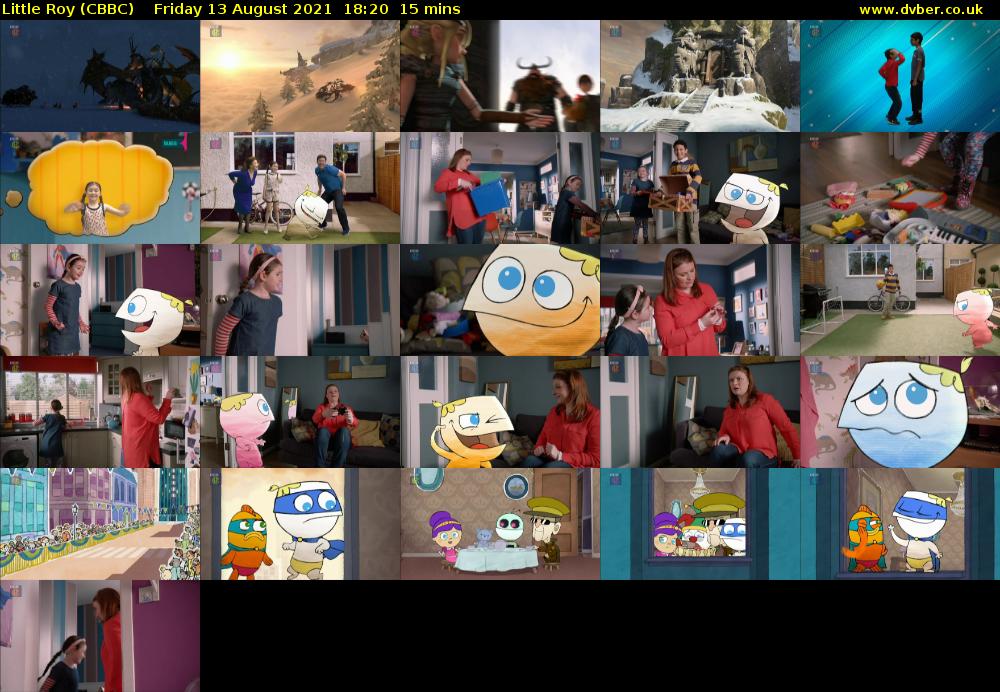 Little Roy (CBBC) Friday 13 August 2021 18:20 - 18:35