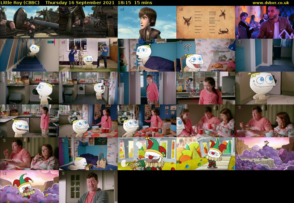 Little Roy (CBBC) Thursday 16 September 2021 18:15 - 18:30
