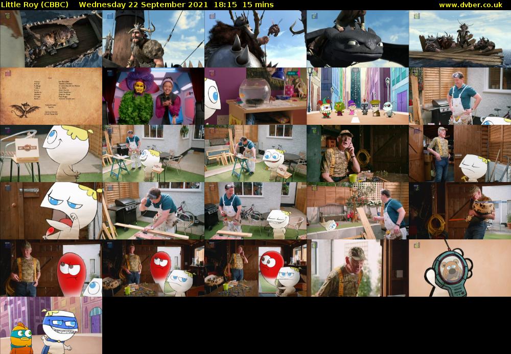 Little Roy (CBBC) Wednesday 22 September 2021 18:15 - 18:30