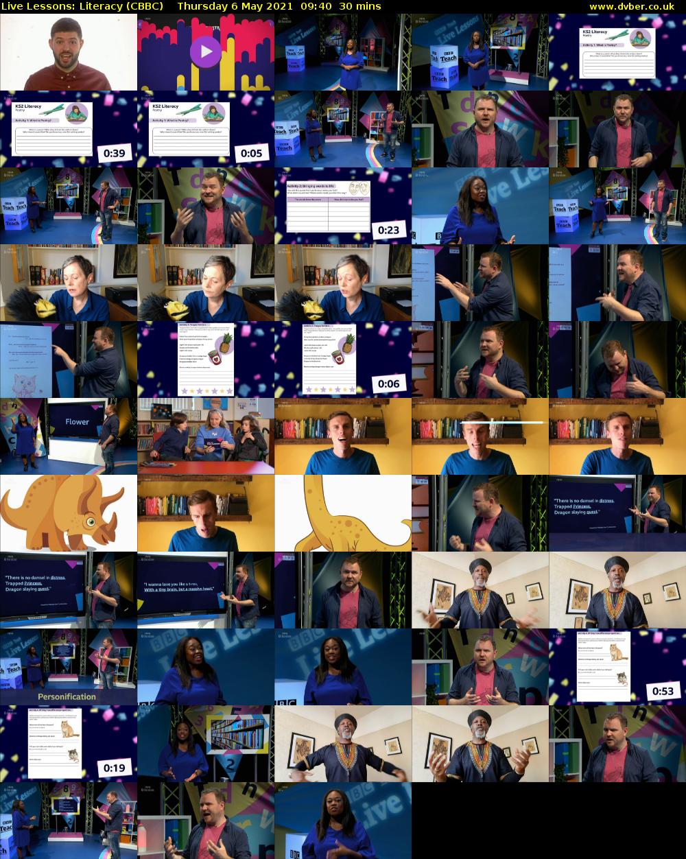 Live Lessons: Literacy (CBBC) Thursday 6 May 2021 09:40 - 10:10