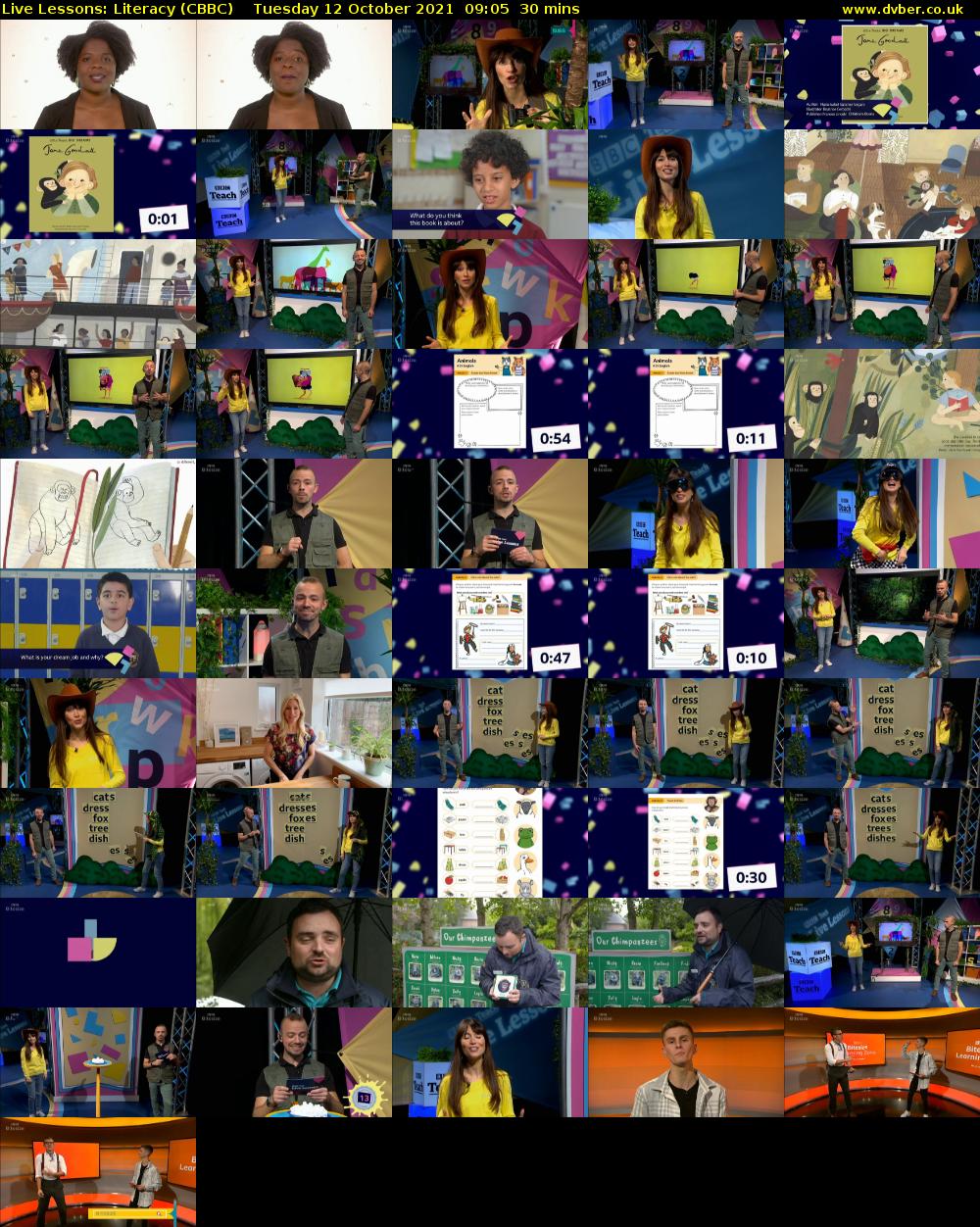 Live Lessons: Literacy (CBBC) Tuesday 12 October 2021 09:05 - 09:35