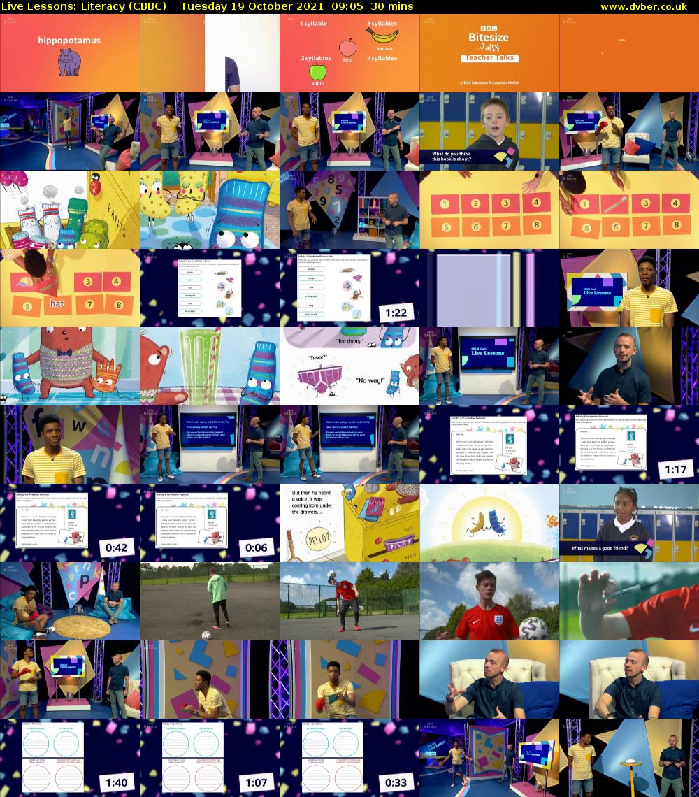 Live Lessons: Literacy (CBBC) Tuesday 19 October 2021 09:05 - 09:35