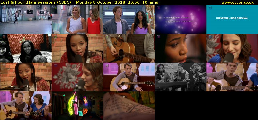 Lost & Found Jam Sessions (CBBC) Monday 8 October 2018 20:50 - 21:00