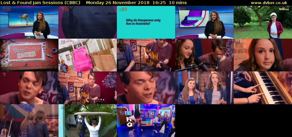 Lost & Found Jam Sessions (CBBC) Monday 26 November 2018 16:25 - 16:35