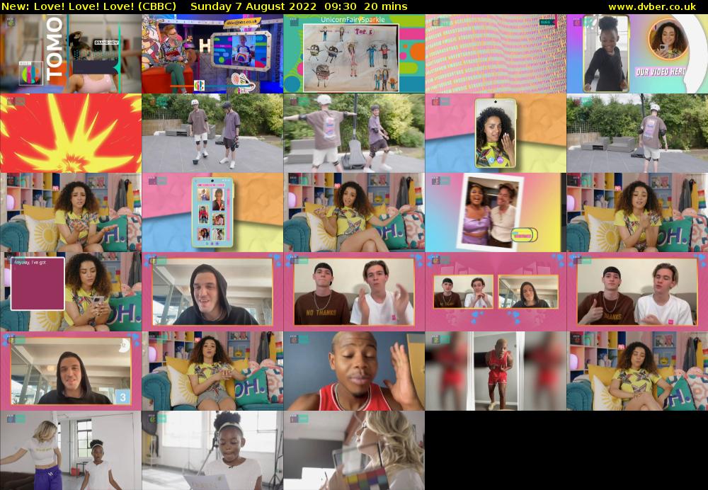 Love! Love! Love! (CBBC) Sunday 7 August 2022 09:30 - 09:50