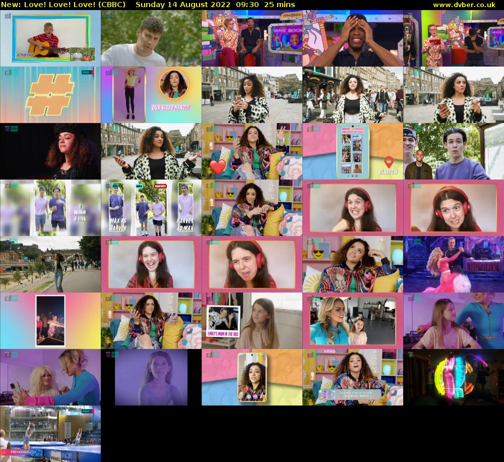 Love! Love! Love! (CBBC) Sunday 14 August 2022 09:30 - 09:55
