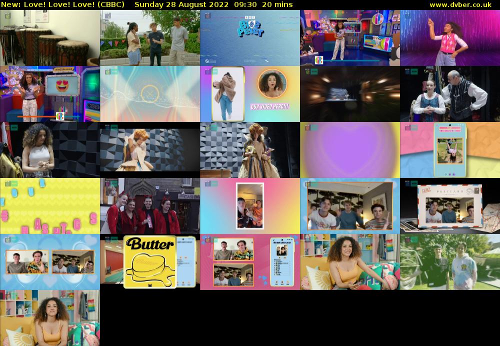 Love! Love! Love! (CBBC) Sunday 28 August 2022 09:30 - 09:50