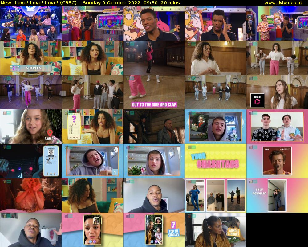 Love! Love! Love! (CBBC) Sunday 9 October 2022 09:30 - 09:50