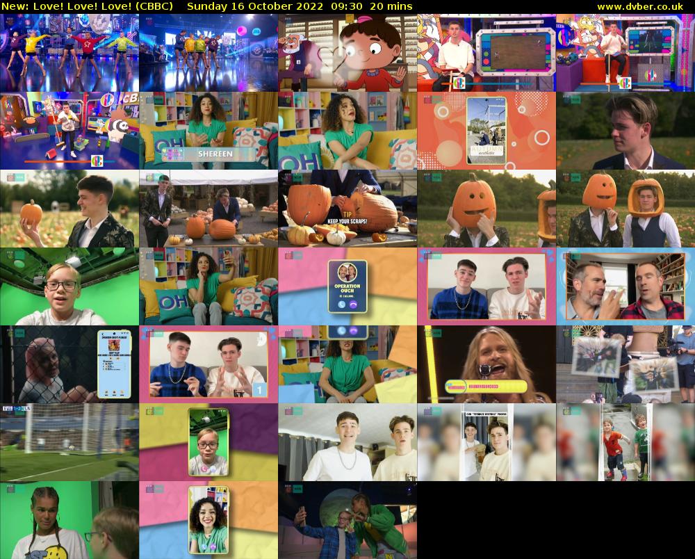 Love! Love! Love! (CBBC) Sunday 16 October 2022 09:30 - 09:50