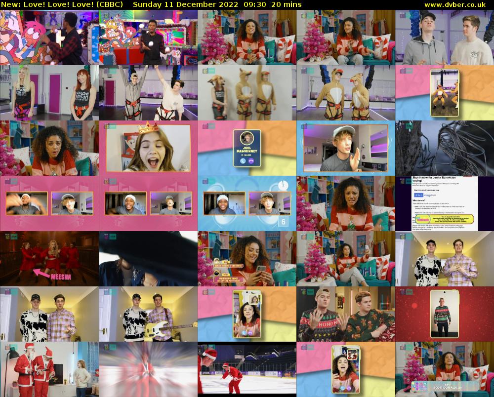 Love! Love! Love! (CBBC) Sunday 11 December 2022 09:30 - 09:50
