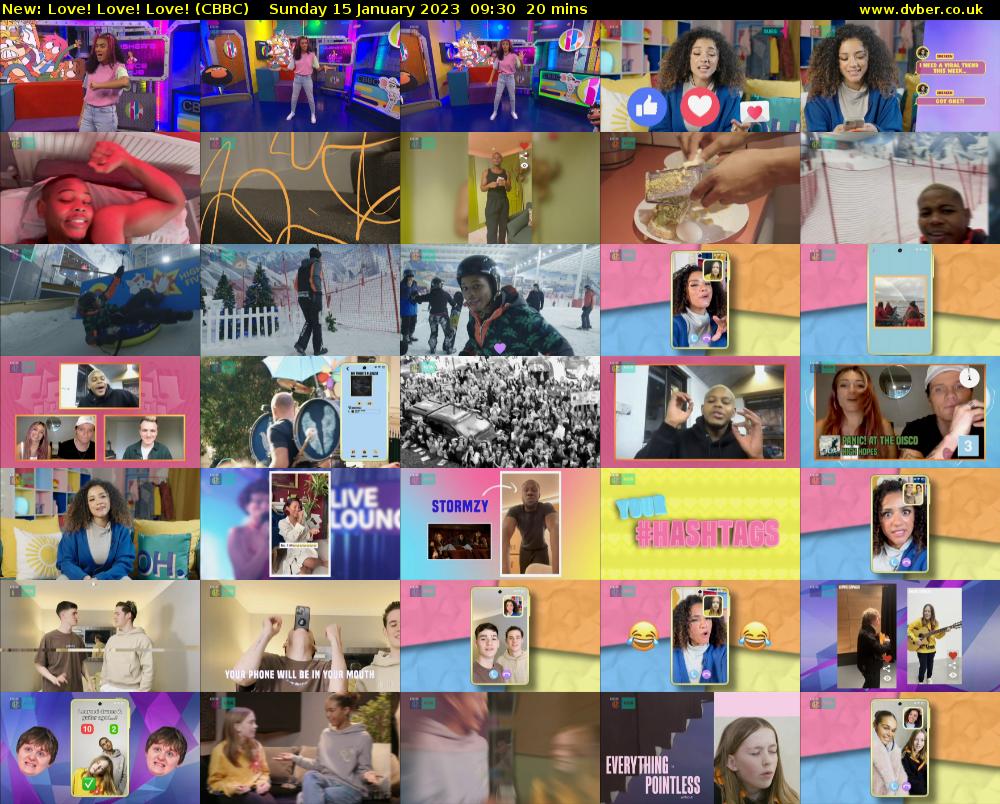 Love! Love! Love! (CBBC) Sunday 15 January 2023 09:30 - 09:50