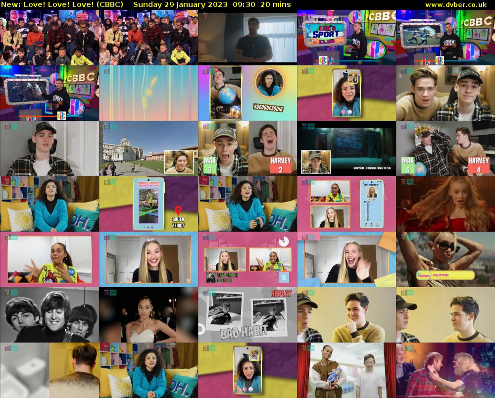 Love! Love! Love! (CBBC) Sunday 29 January 2023 09:30 - 09:50