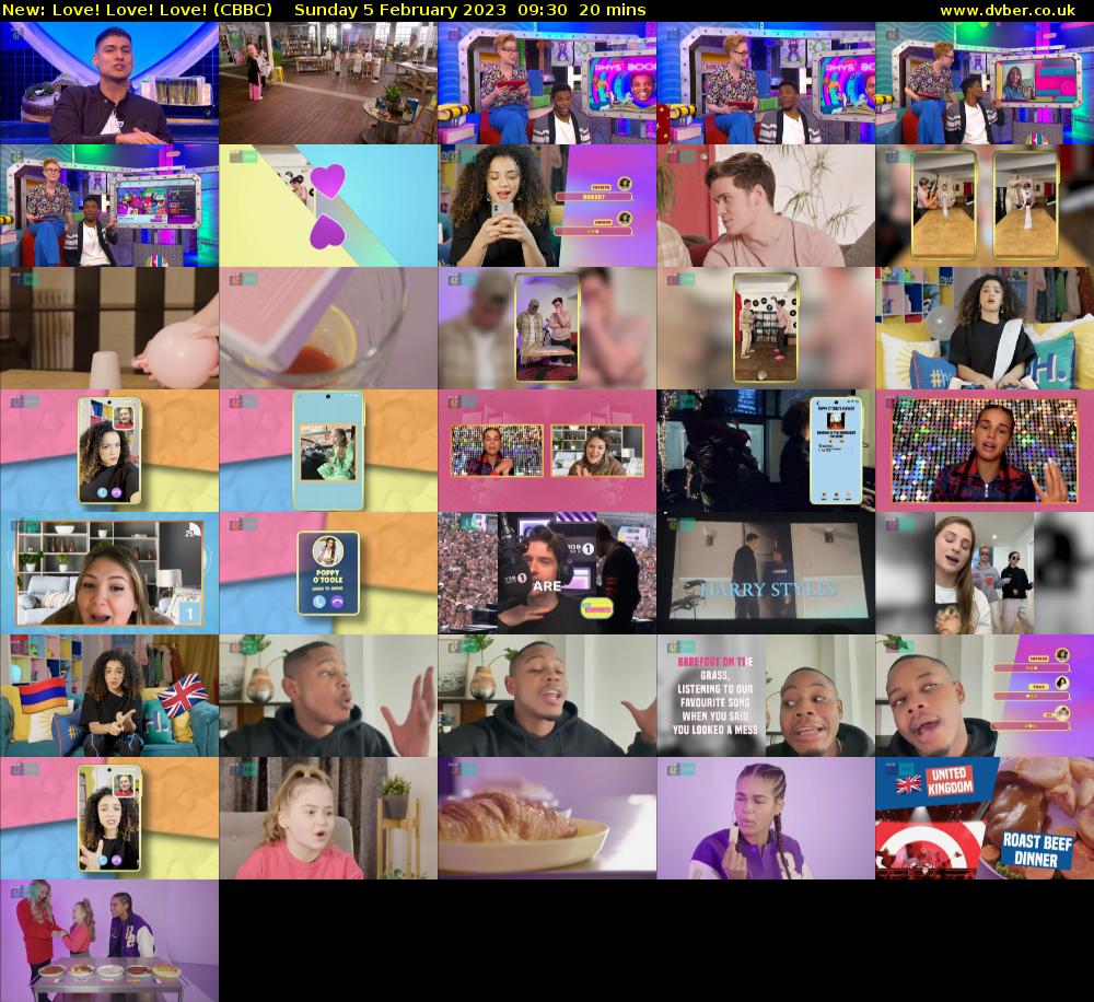 Love! Love! Love! (CBBC) Sunday 5 February 2023 09:30 - 09:50