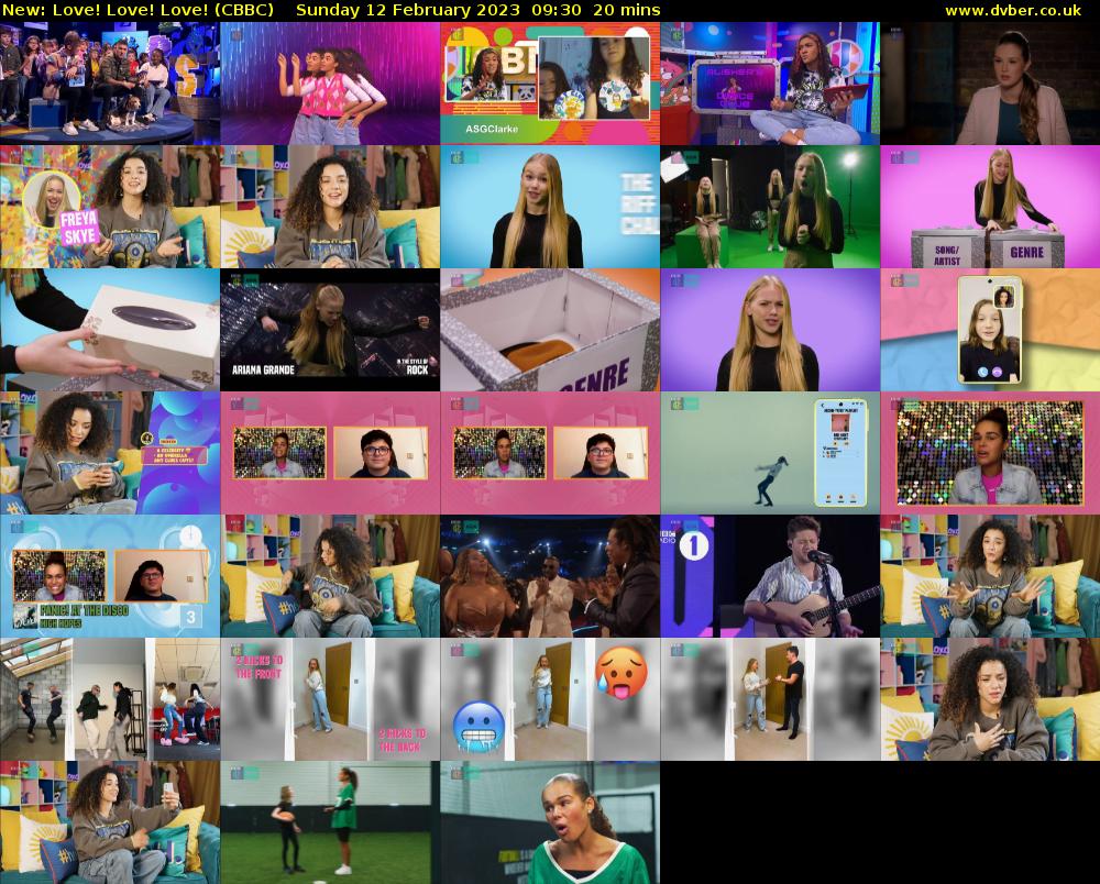 Love! Love! Love! (CBBC) Sunday 12 February 2023 09:30 - 09:50