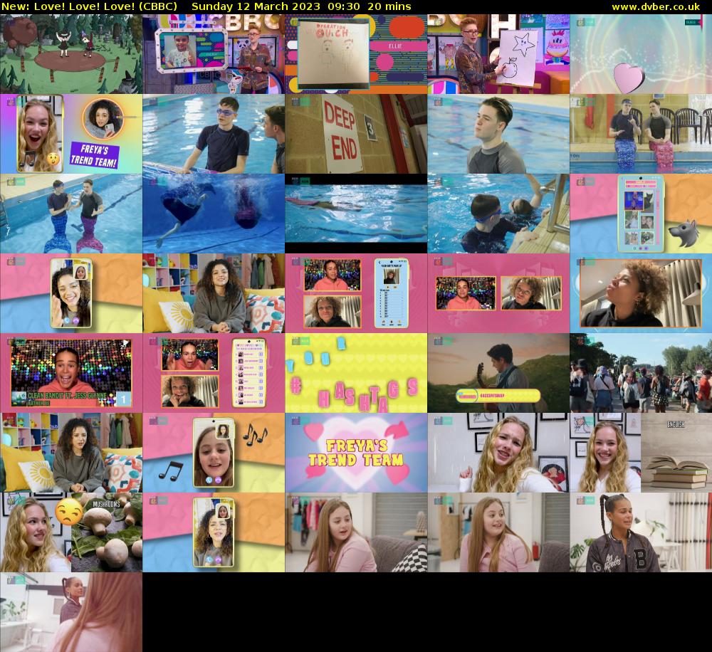 Love! Love! Love! (CBBC) Sunday 12 March 2023 09:30 - 09:50