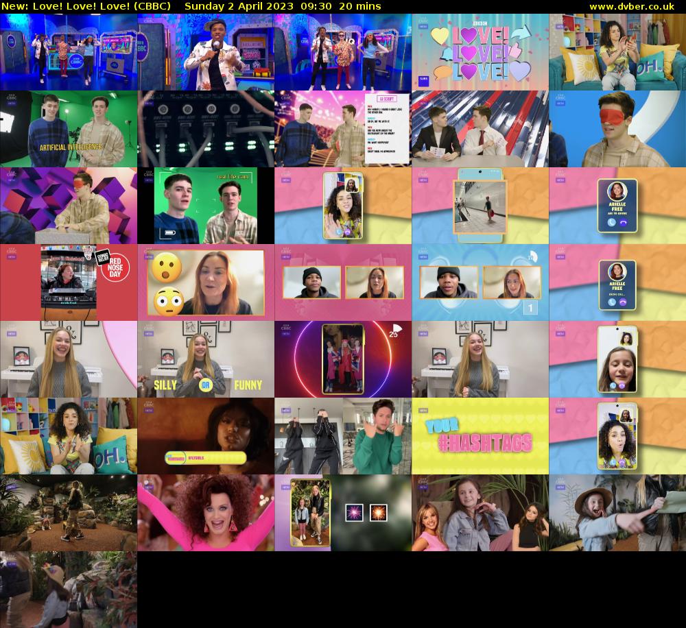 Love! Love! Love! (CBBC) Sunday 2 April 2023 09:30 - 09:50