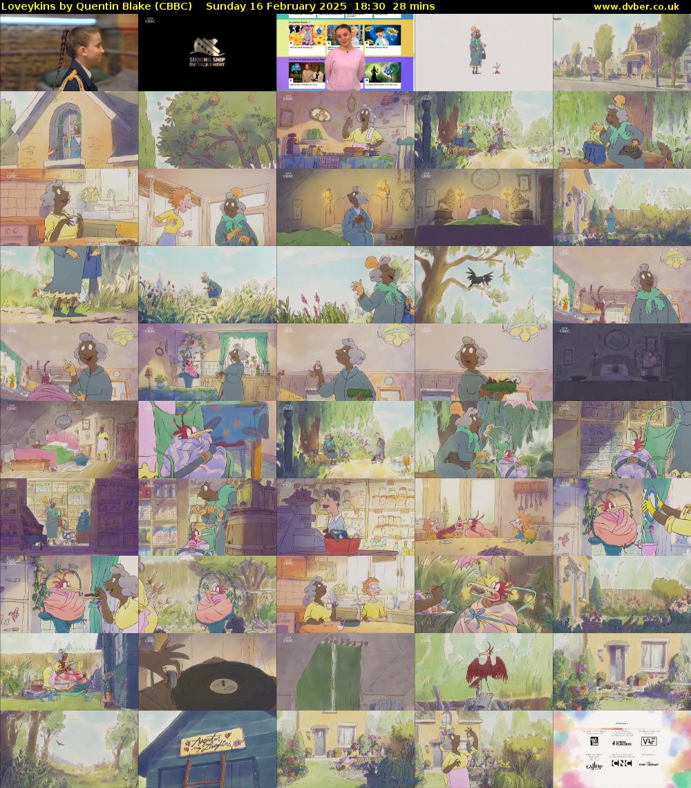 Loveykins by Quentin Blake (CBBC) Sunday 16 February 2025 18:30 - 18:58