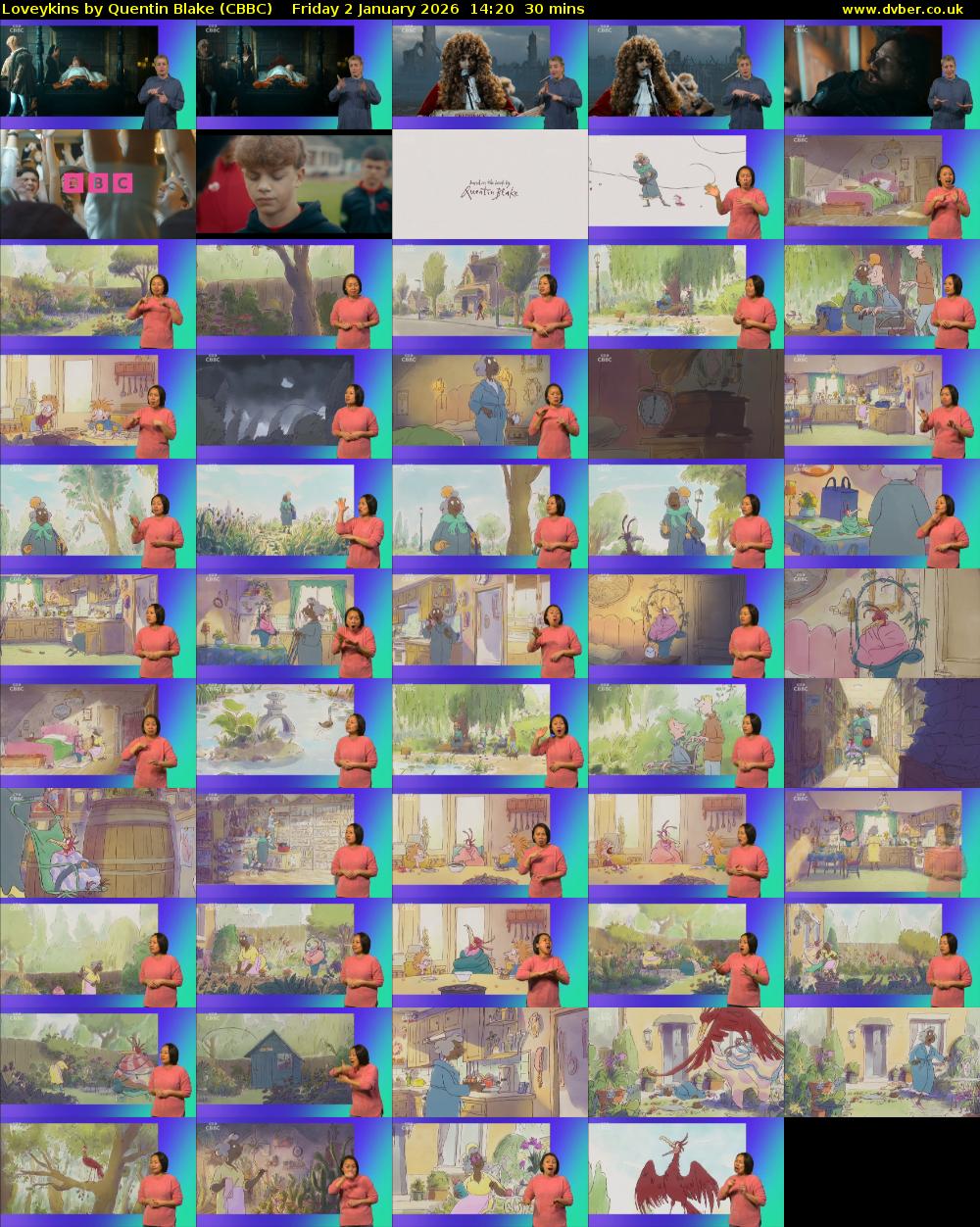 Loveykins by Quentin Blake (CBBC) Friday 2 January 2026 14:20 - 14:50