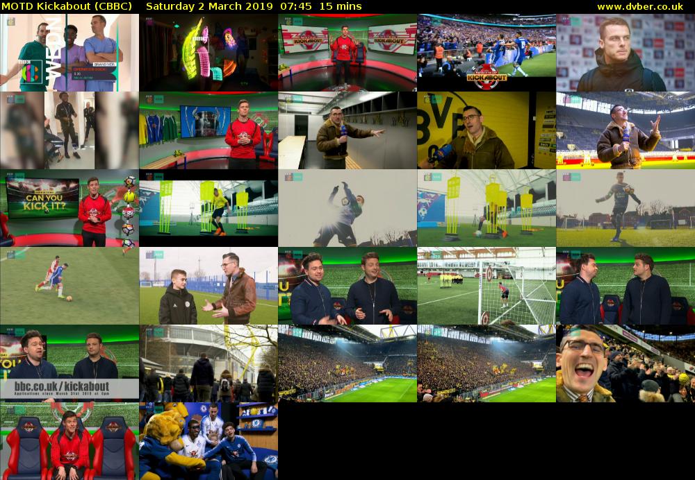 MOTD Kickabout (CBBC) Saturday 2 March 2019 07:45 - 08:00