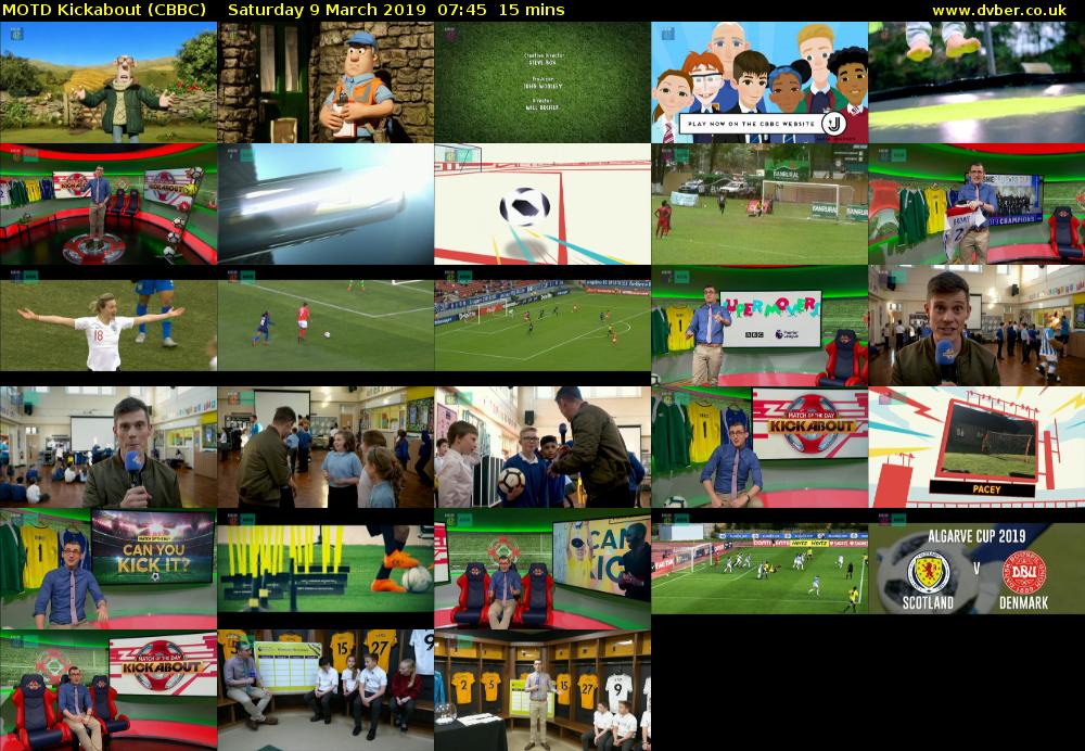 MOTD Kickabout (CBBC) Saturday 9 March 2019 07:45 - 08:00